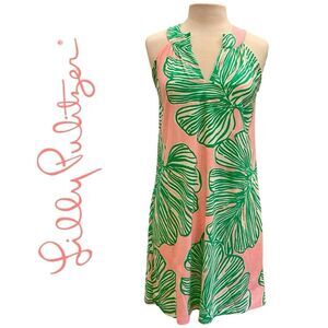 Lilly Pulitzer Ross Dress in Who Let the Fronds Out Pima Cotton Size Small‎ NWOT